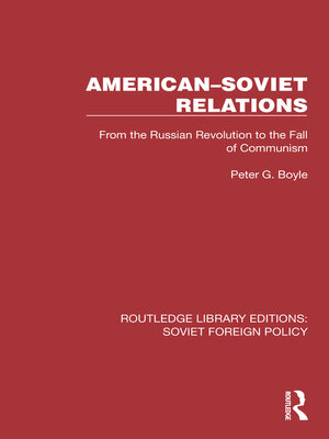 cover image of American–Soviet Relations